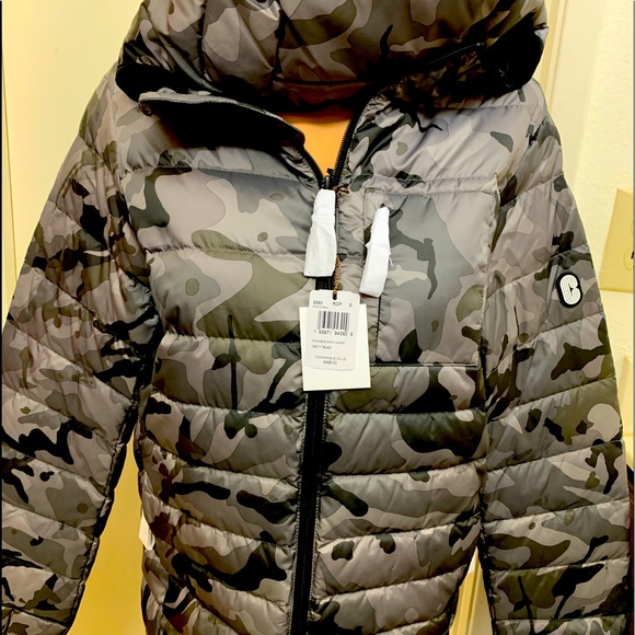Coach hooded down jacket